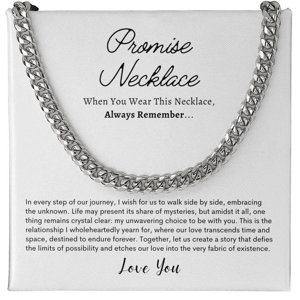 Promise Necklace For Him, Boyfriend Gift