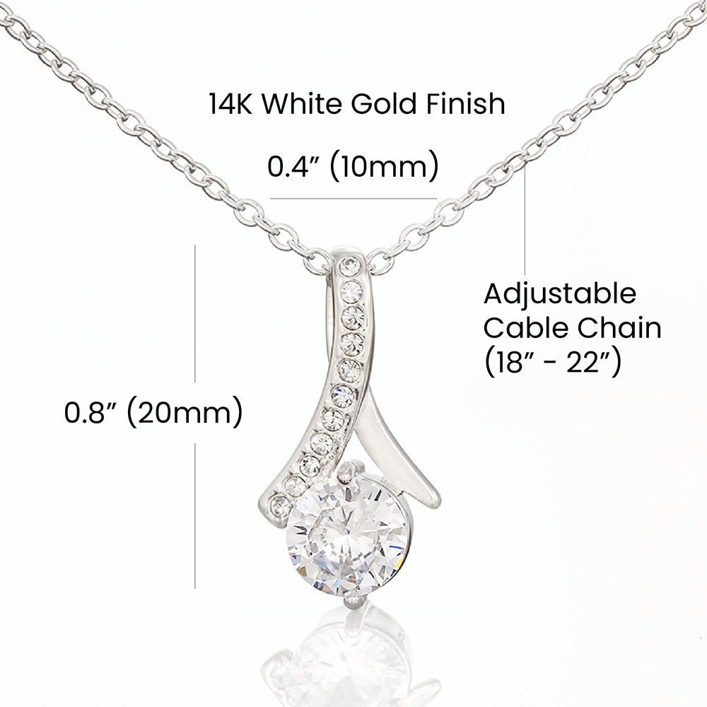 To My Soulmate Sparkling Love Knot Necklace – Romantic Gift for Wife or Girlfriend