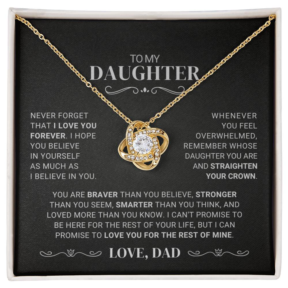 To My Daughter - Love Knot Premium Necklace