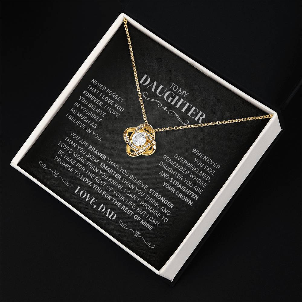 To My Daughter - Love Knot Premium Necklace