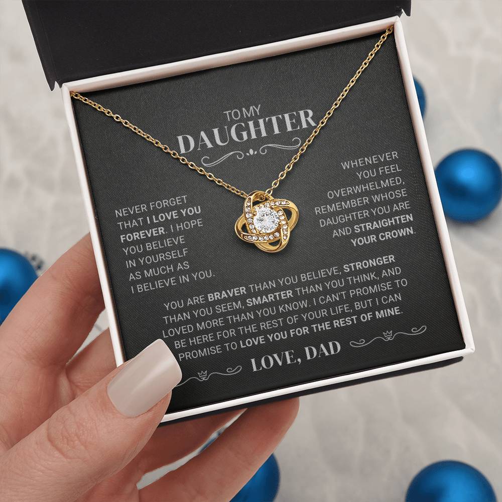 To My Daughter - Love Knot Premium Necklace