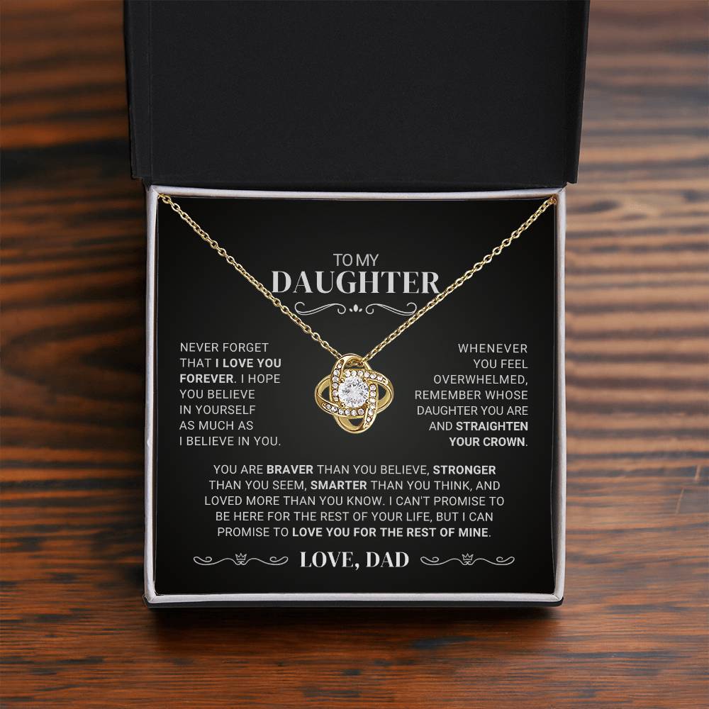 To My Daughter - Love Knot Premium Necklace
