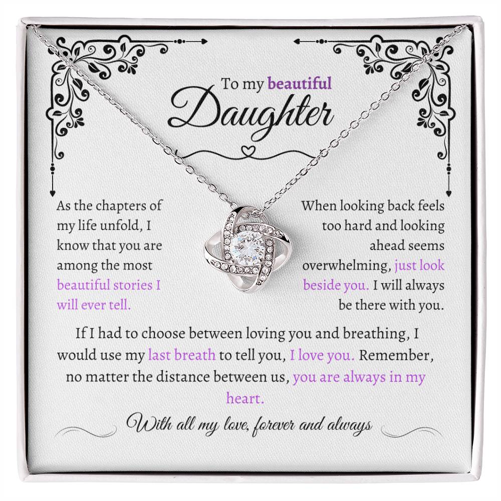 Amazing Daughter Gift "Precious Daughter" Eternal Love Necklace