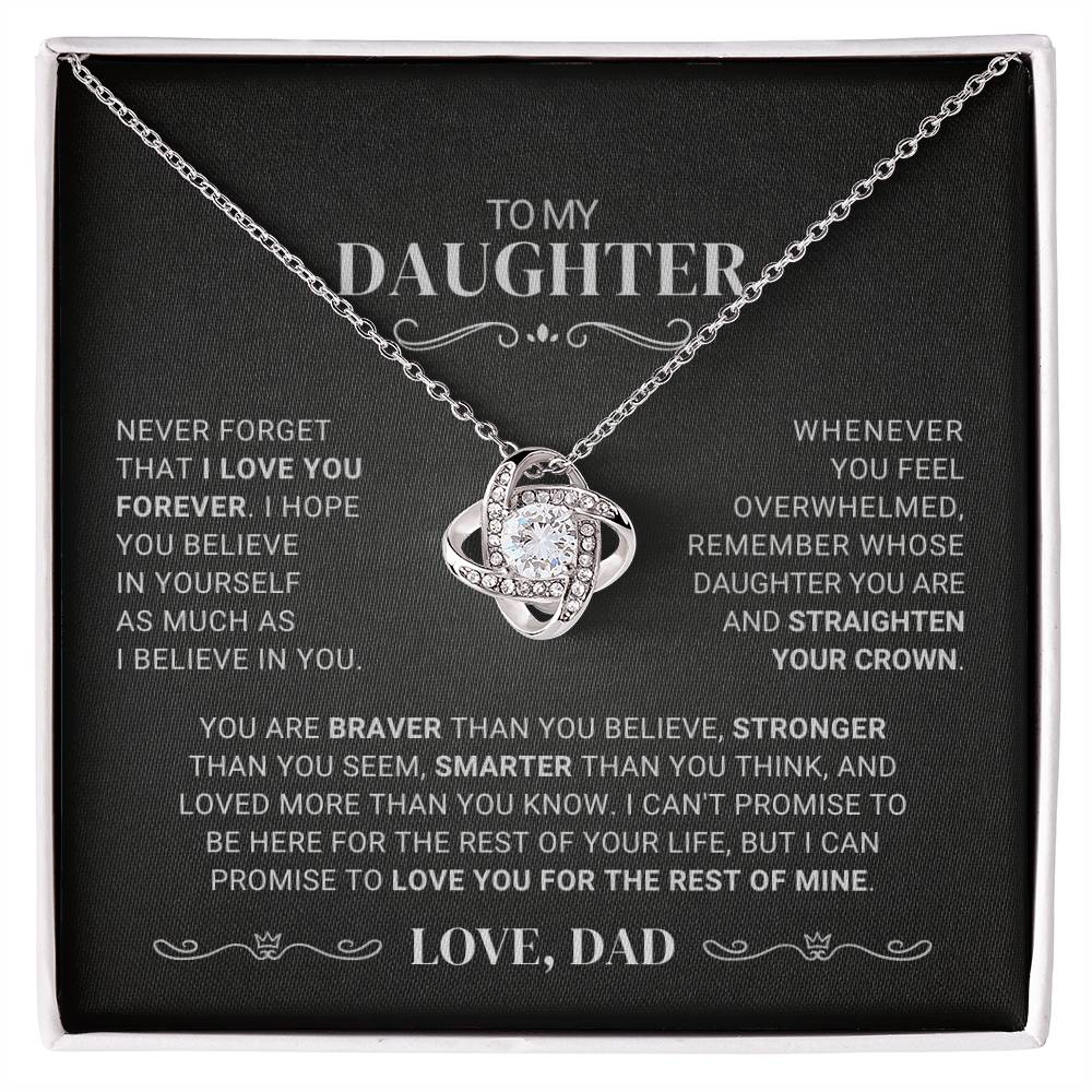 To My Daughter - Love Knot Premium Necklace