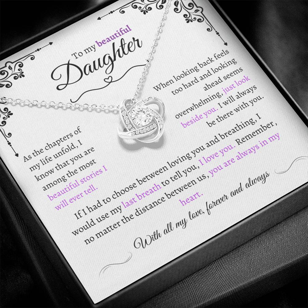 Amazing Daughter Gift "Precious Daughter" Eternal Love Necklace