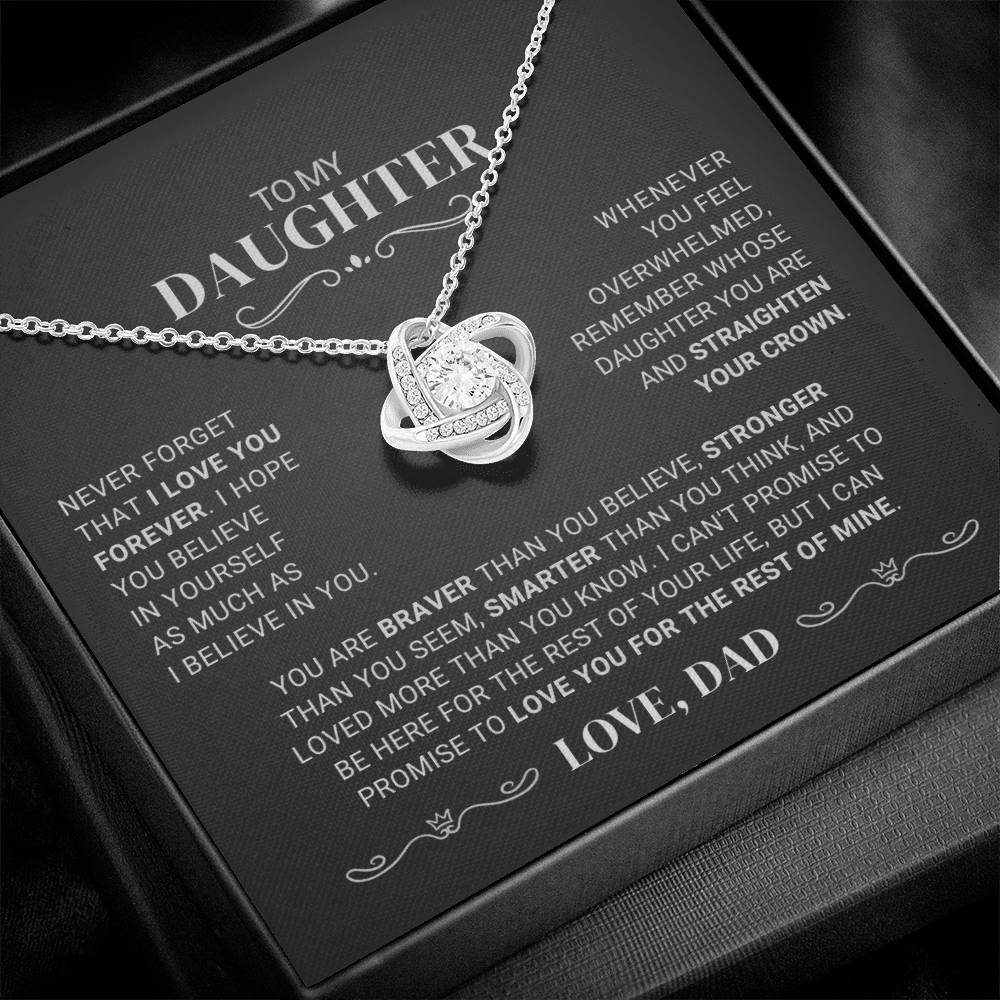 To My Daughter - Love Knot Premium Necklace