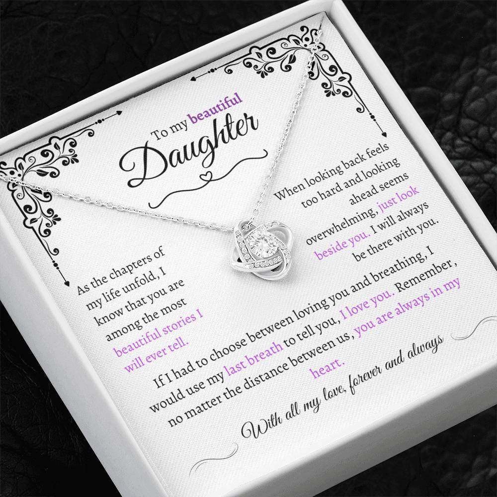 Amazing Daughter Gift "Precious Daughter" Eternal Love Necklace