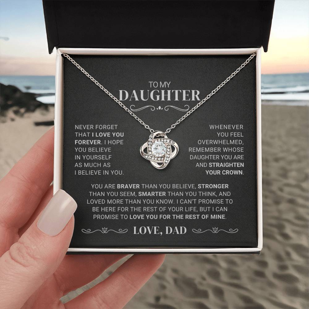 To My Daughter - Love Knot Premium Necklace
