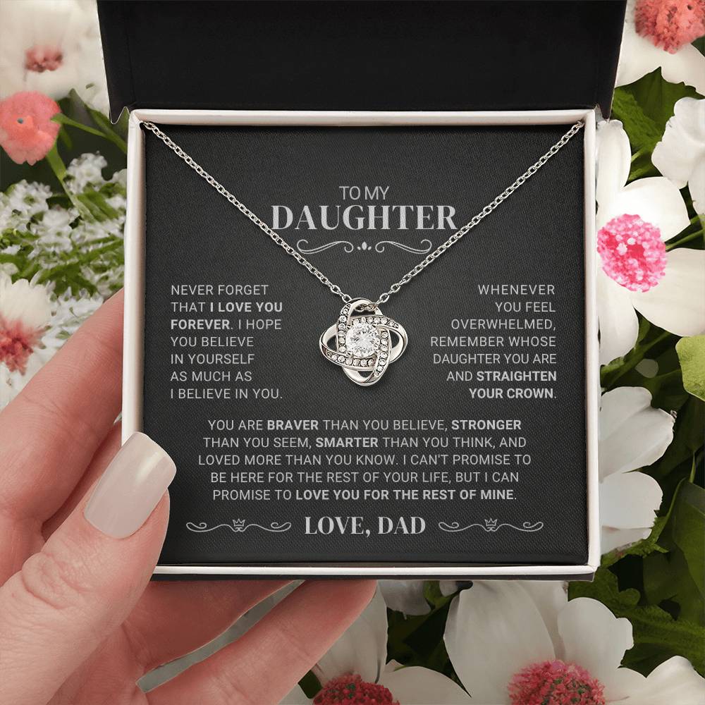 To My Daughter - Love Knot Premium Necklace