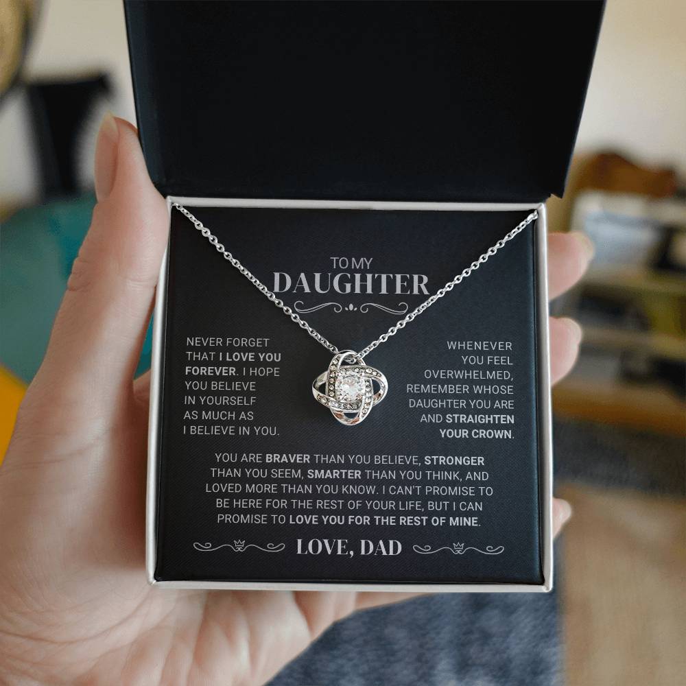 To My Daughter - Love Knot Premium Necklace