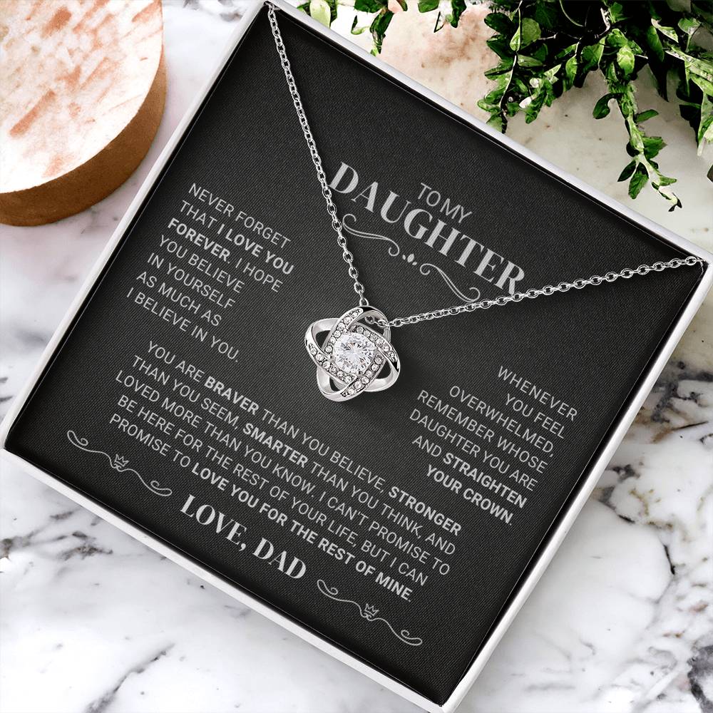 To My Daughter - Love Knot Premium Necklace