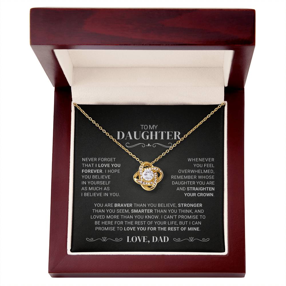To My Daughter - Love Knot Premium Necklace