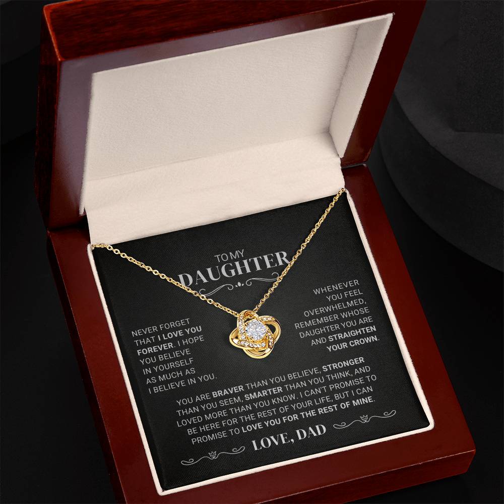To My Daughter - Love Knot Premium Necklace
