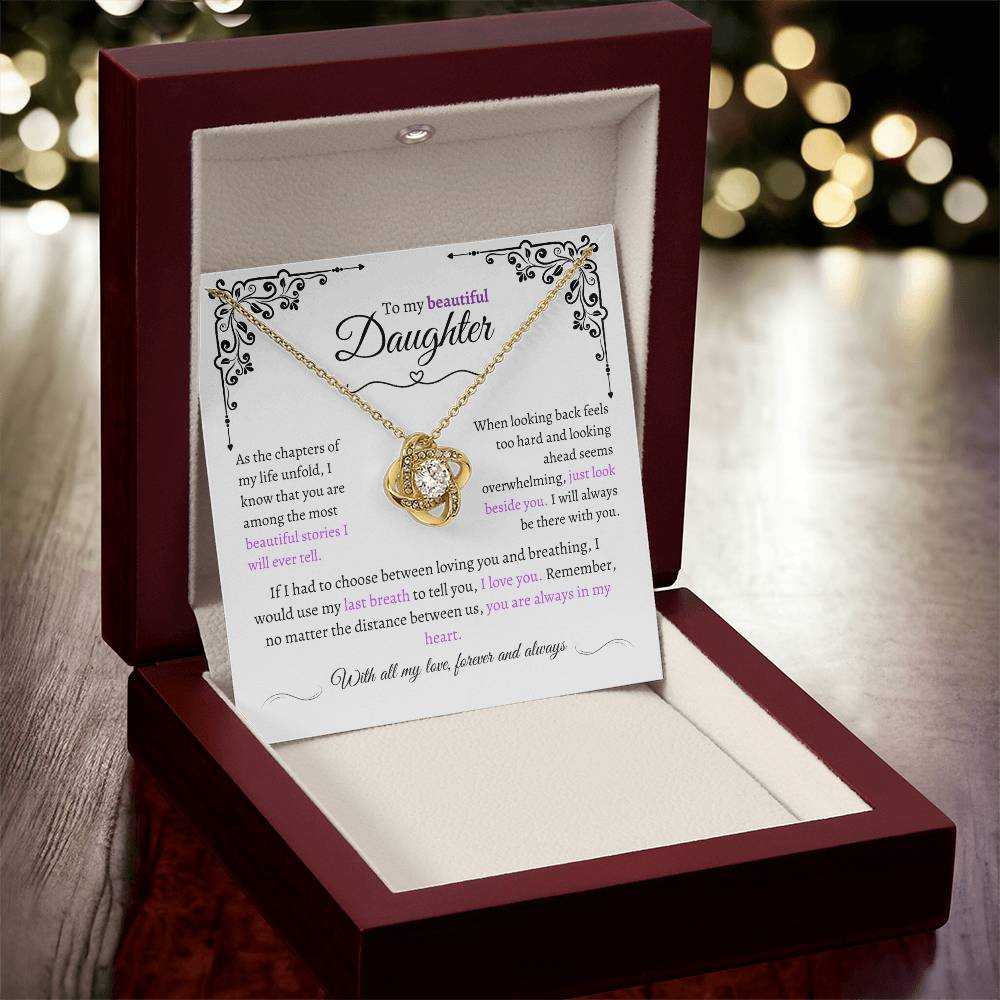 Amazing Daughter Gift "Precious Daughter" Eternal Love Necklace