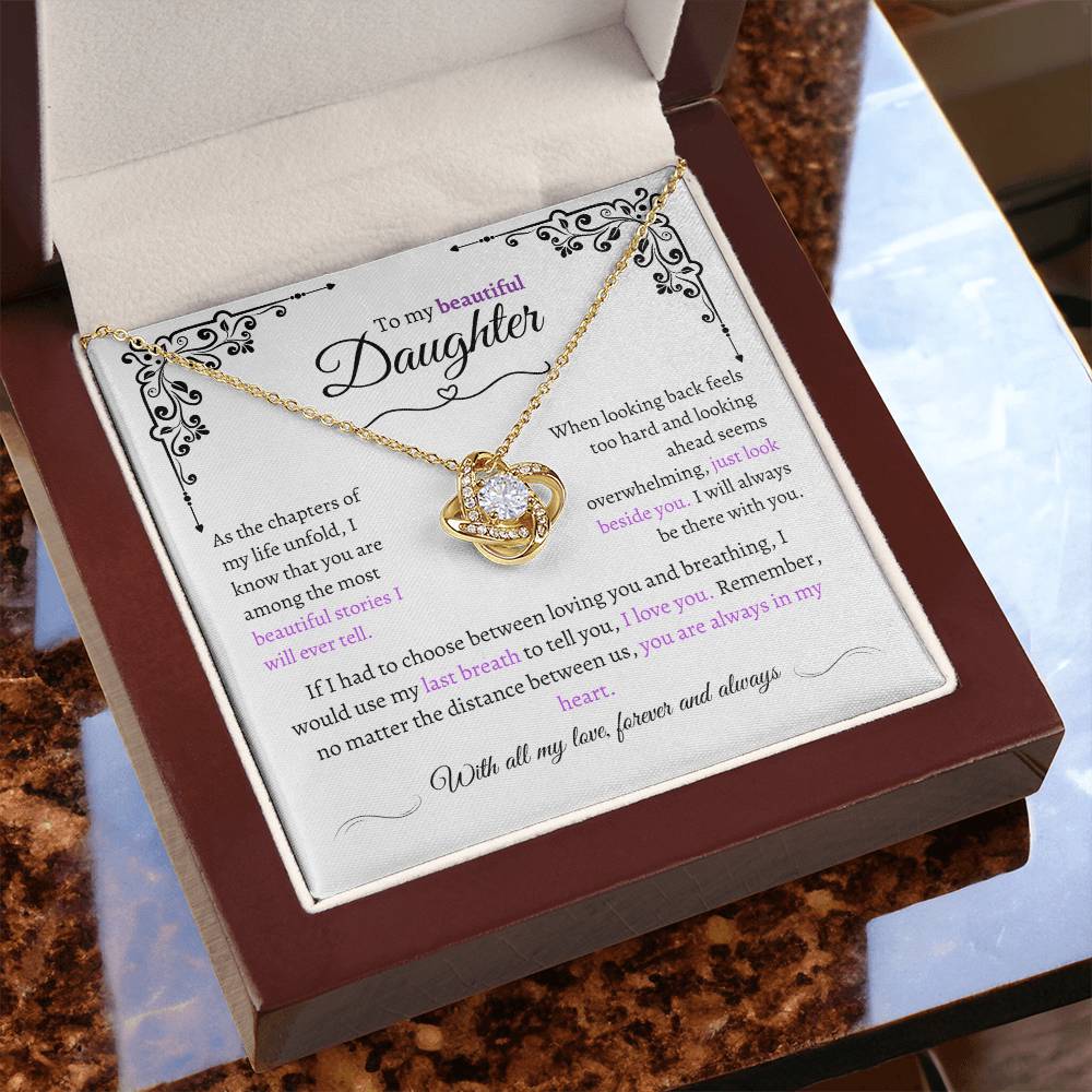 Amazing Daughter Gift "Precious Daughter" Eternal Love Necklace