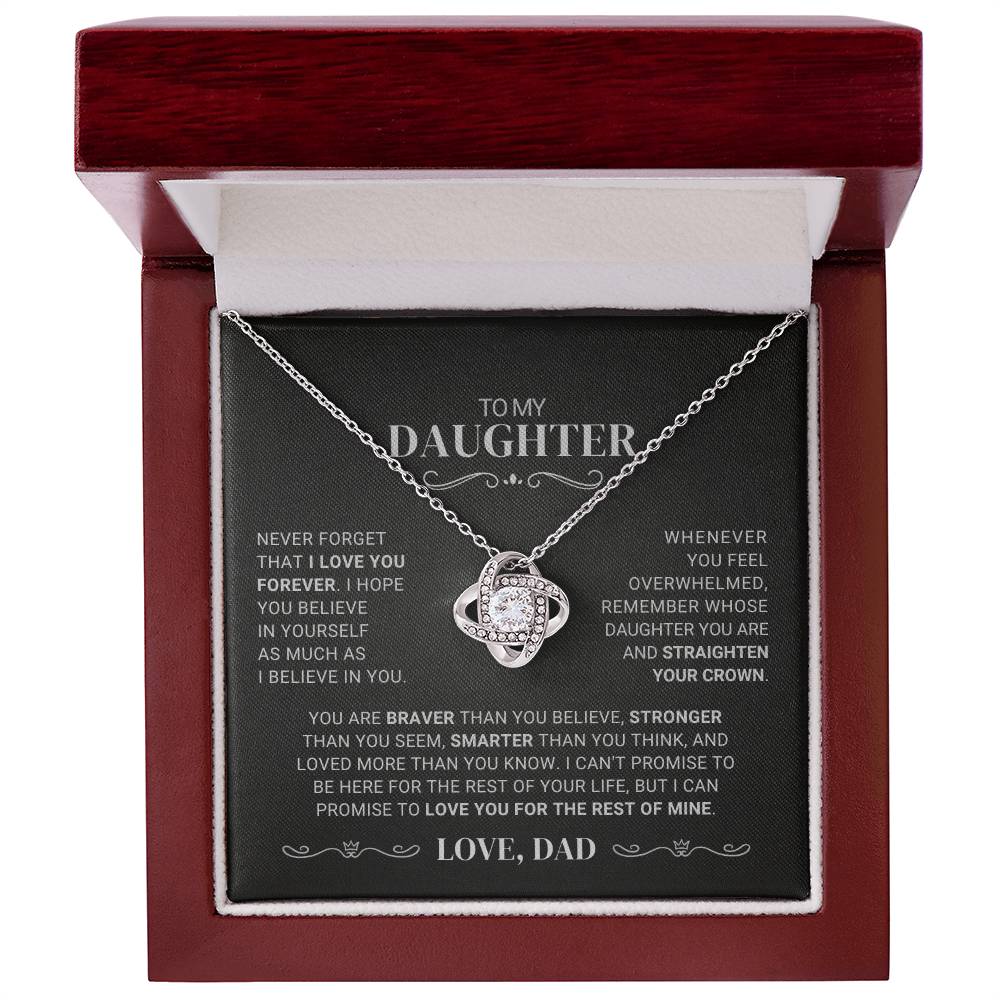 To My Daughter - Love Knot Premium Necklace