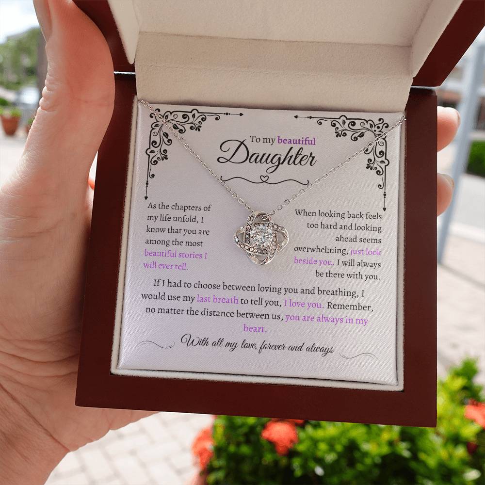 Amazing Daughter Gift "Precious Daughter" Eternal Love Necklace