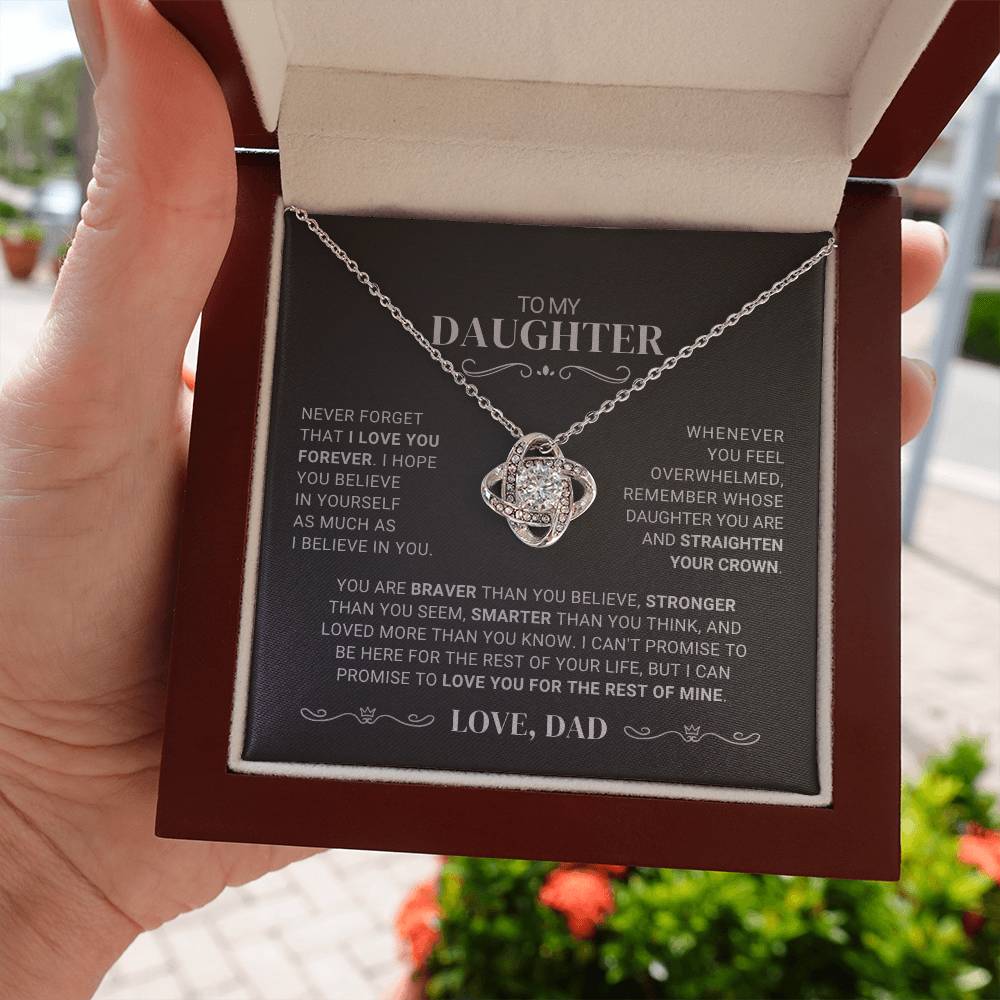 To My Daughter - Love Knot Premium Necklace