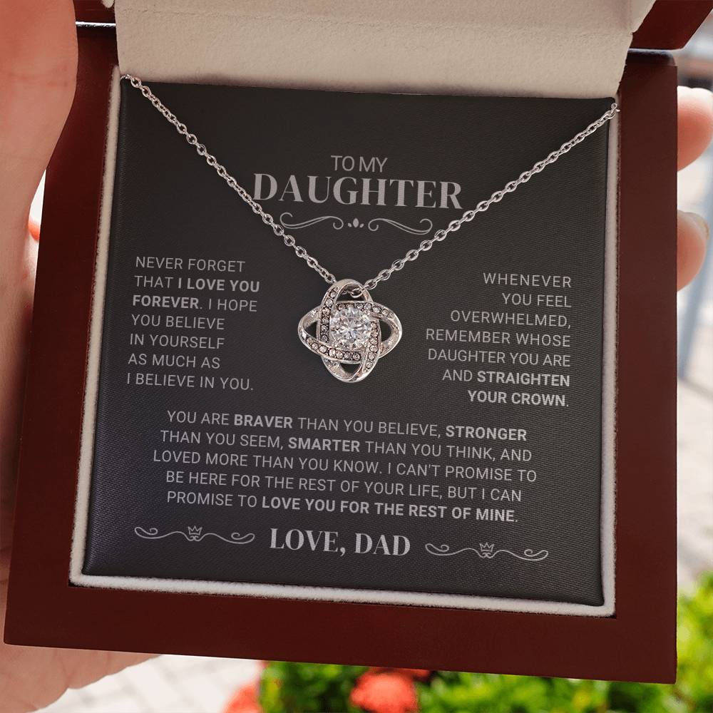 To My Daughter - Love Knot Premium Necklace