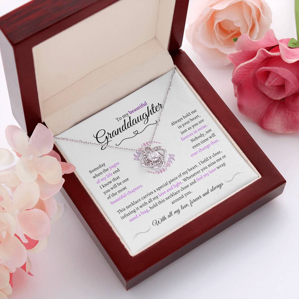 Granddaughter Gift - Most Beautiful Chapter - Love Knot Necklace