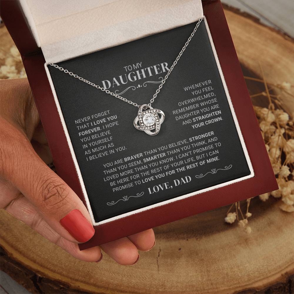 To My Daughter - Love Knot Premium Necklace