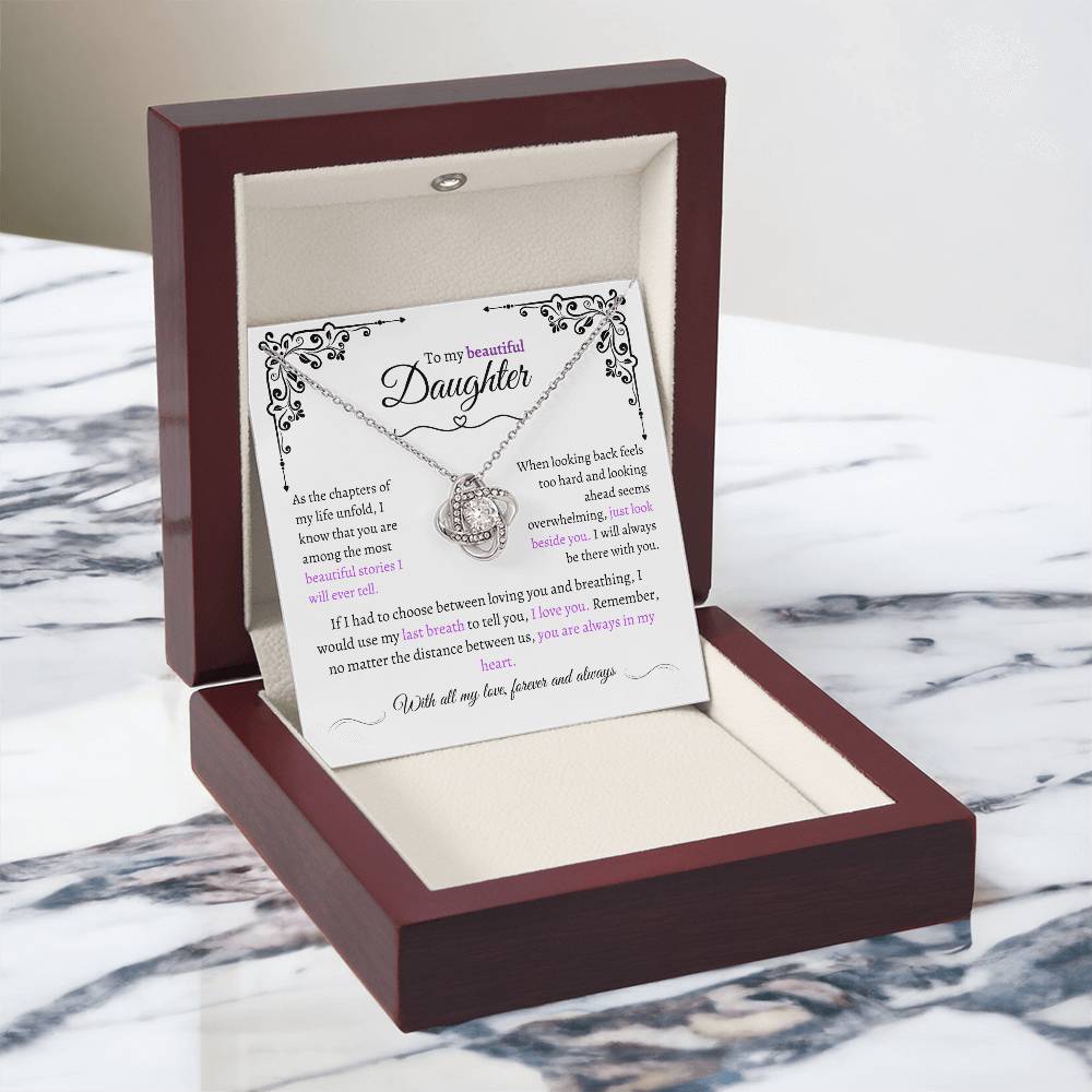 Amazing Daughter Gift "Precious Daughter" Eternal Love Necklace