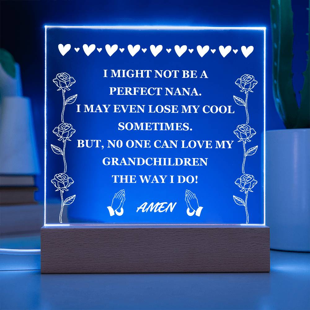Acrylic Plaque Gift for Grandma (Best Seller with Lighted Base)
