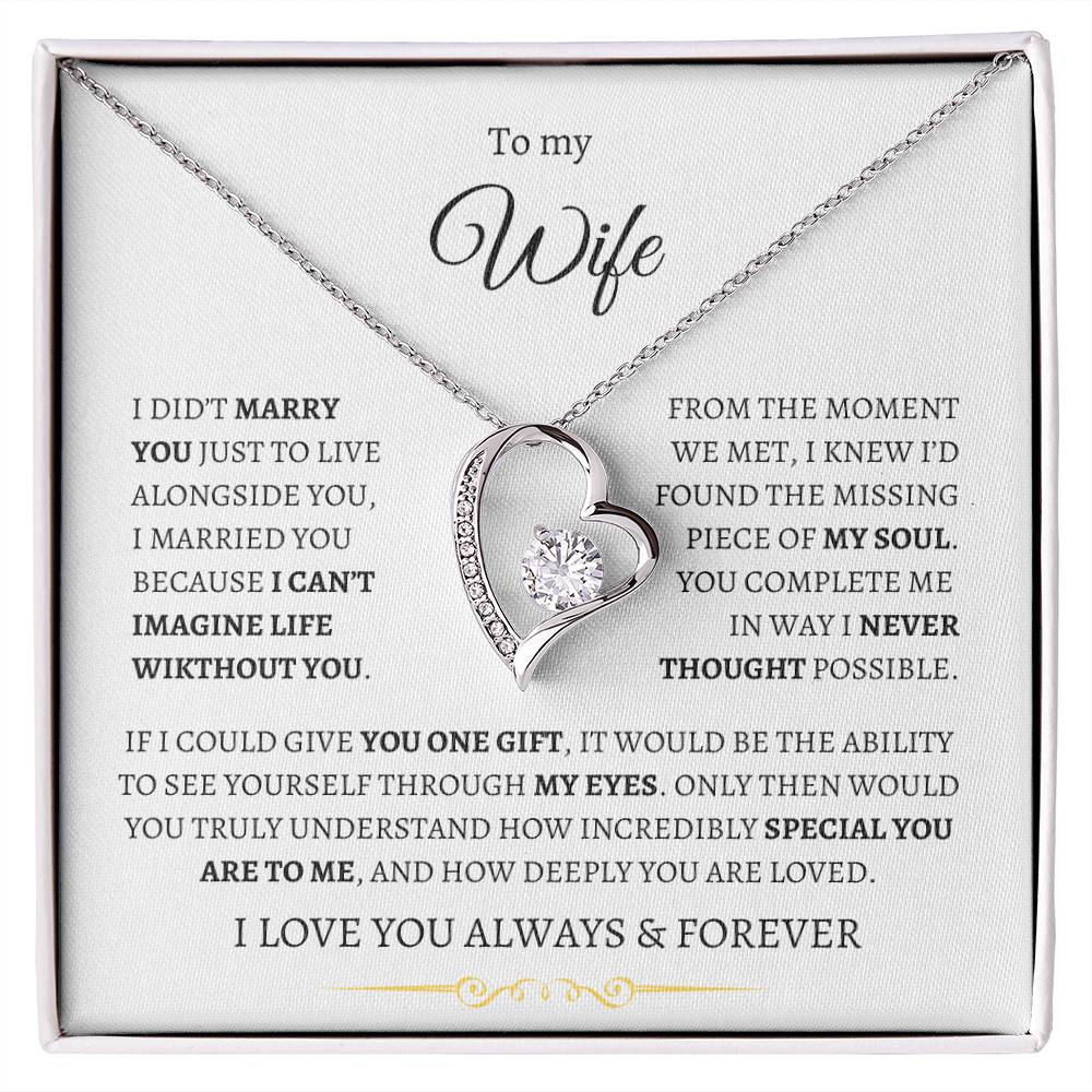 To My Wife - You Complete Me Forever Necklace