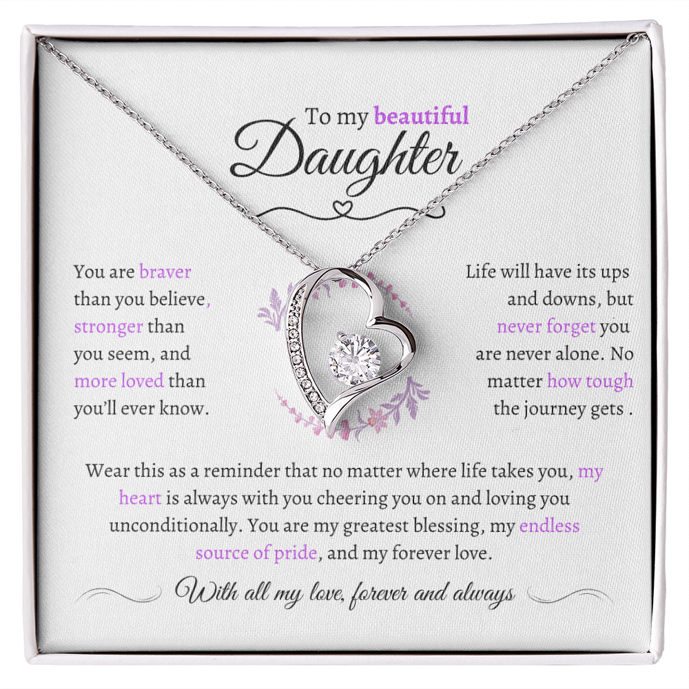 To My Daughter - A Love That Knows No Distance Necklace