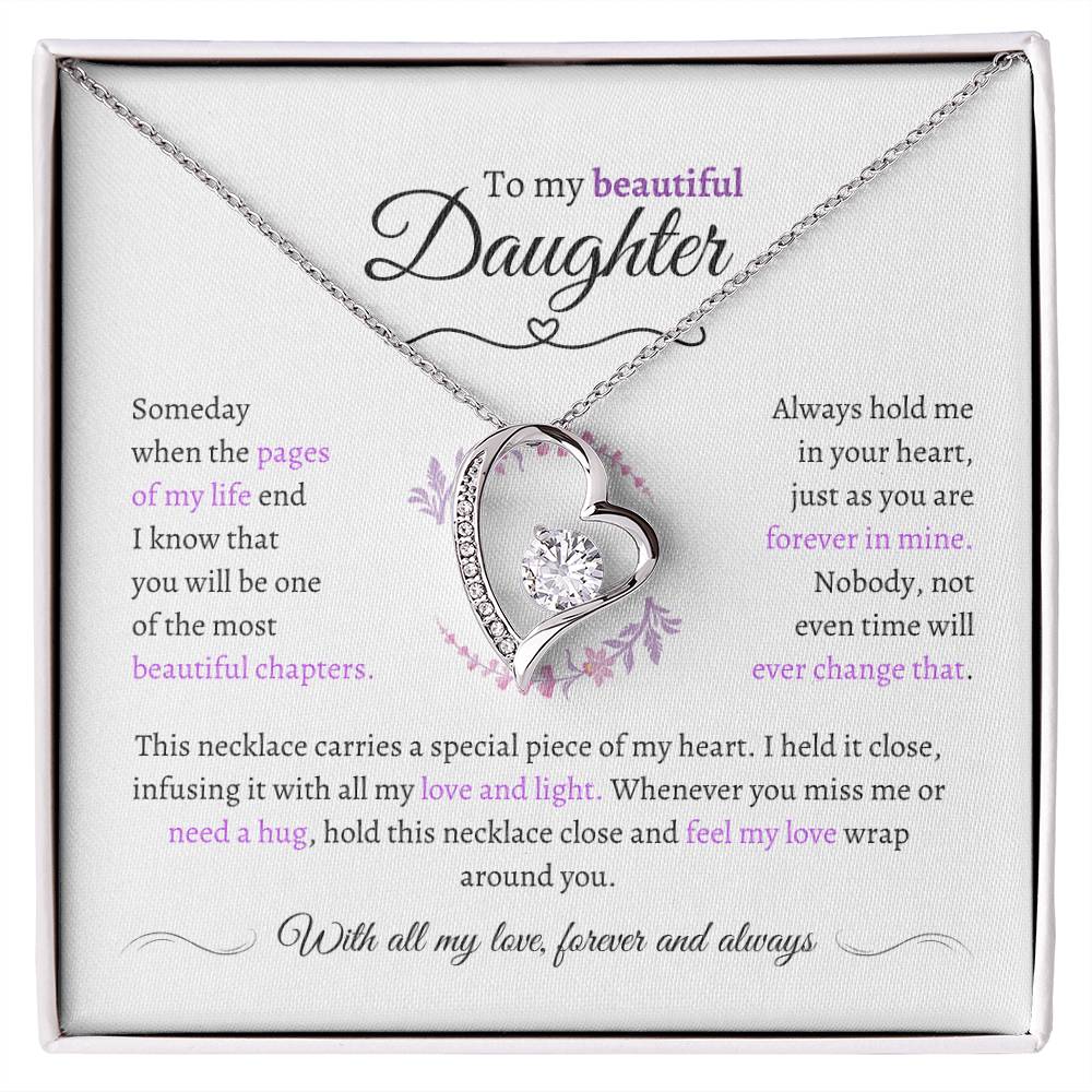 Beautiful Daughter Gift - Most Beautiful Chapter - Love Knot Necklace