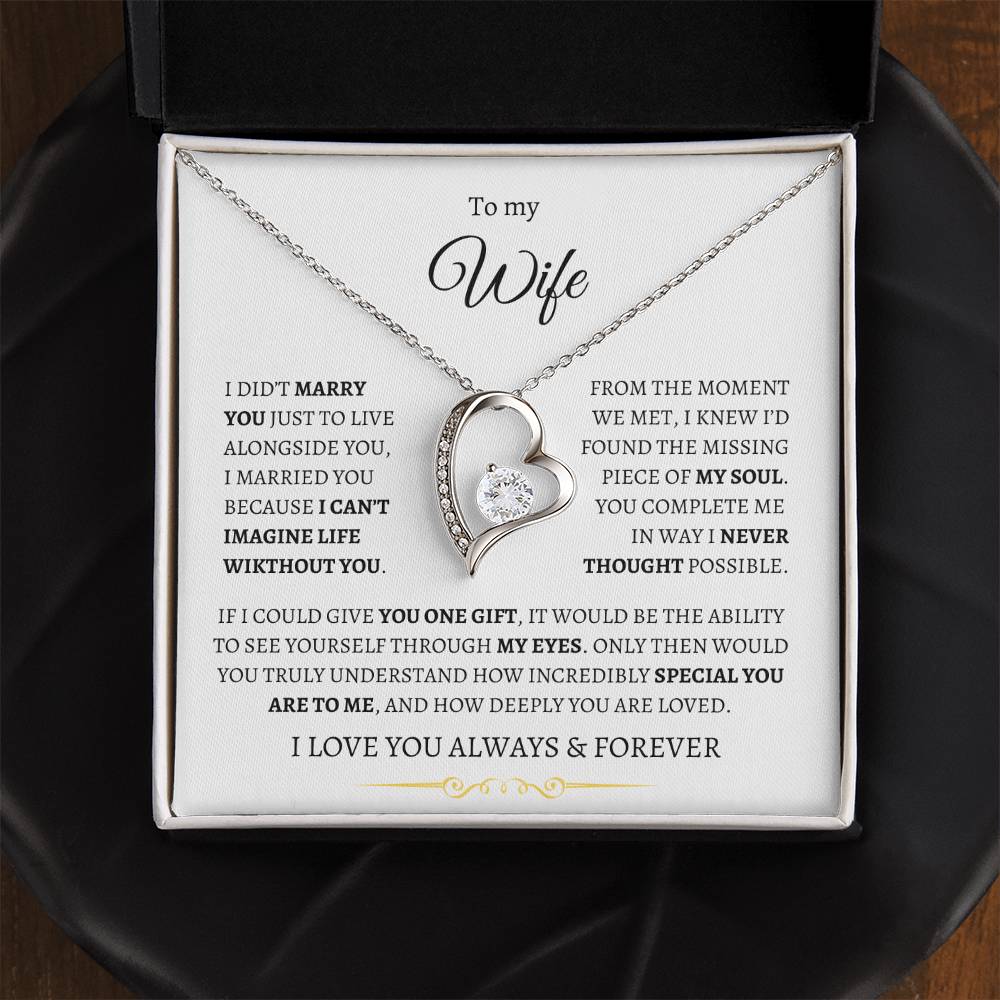 To My Wife - You Complete Me Forever Necklace