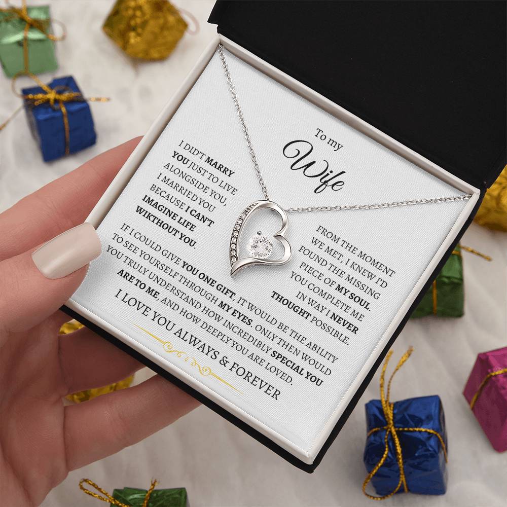 To My Wife - You Complete Me Forever Necklace