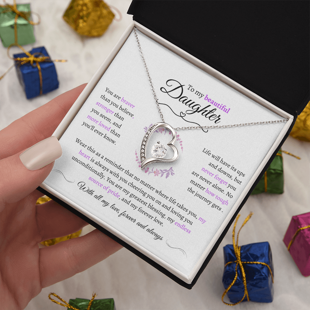 To My Daughter - A Love That Knows No Distance Necklace