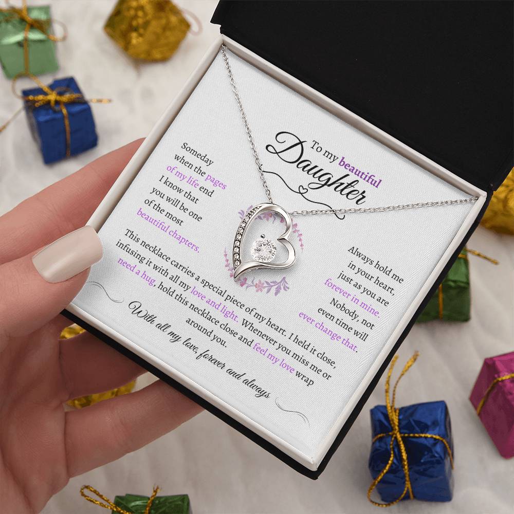 Beautiful Daughter Gift - Most Beautiful Chapter - Love Knot Necklace
