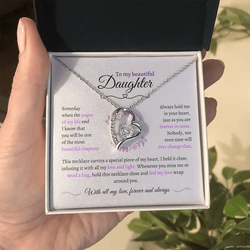 Beautiful Daughter Gift - Most Beautiful Chapter - Love Knot Necklace