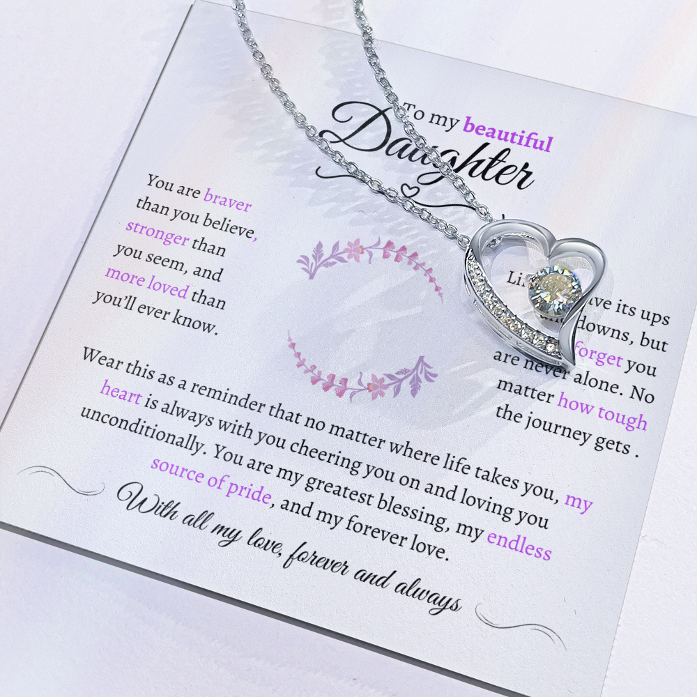 To My Daughter - A Love That Knows No Distance Necklace