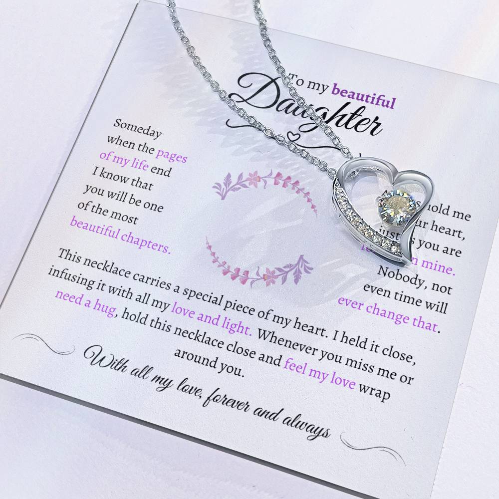 Beautiful Daughter Gift - Most Beautiful Chapter - Love Knot Necklace