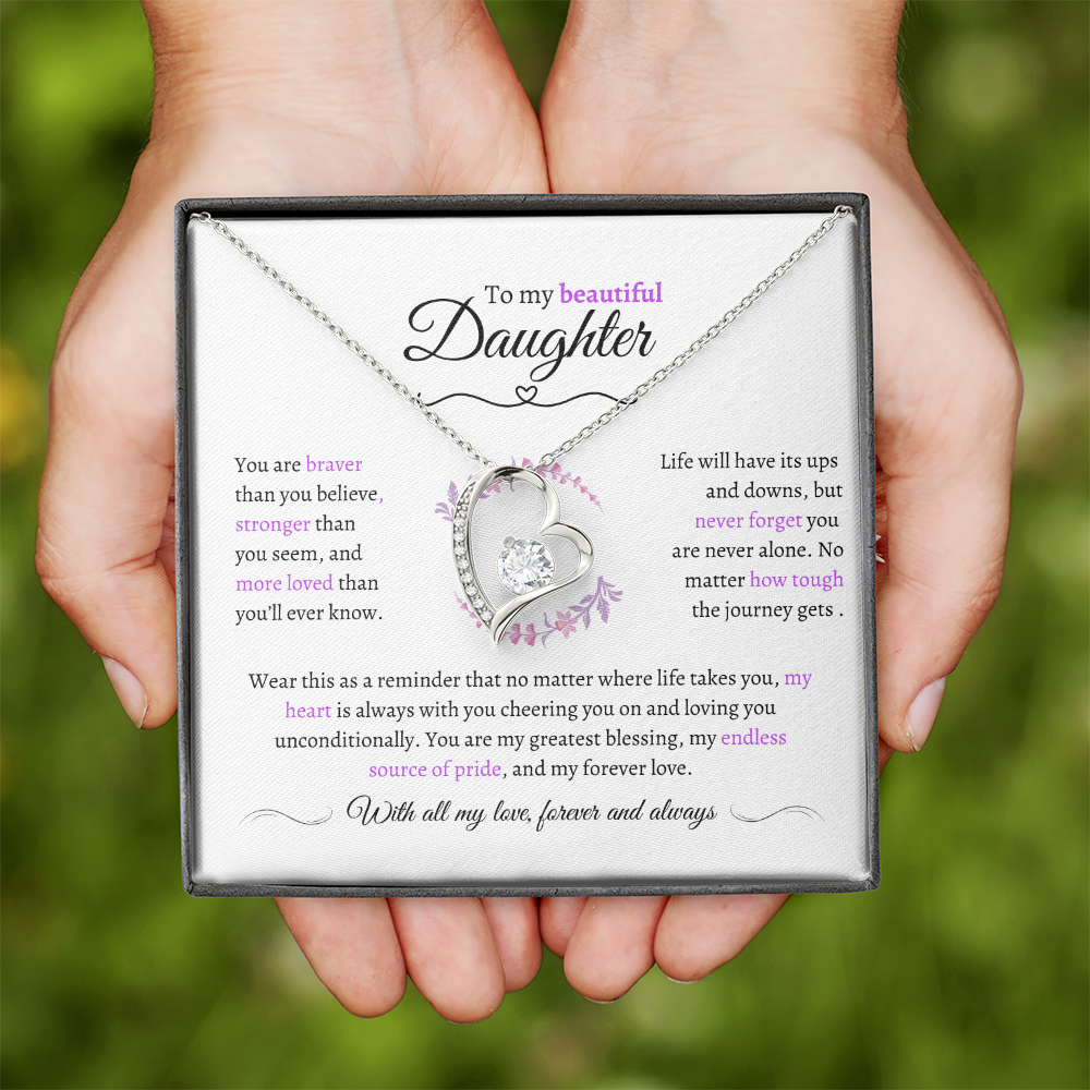 To My Daughter - A Love That Knows No Distance Necklace