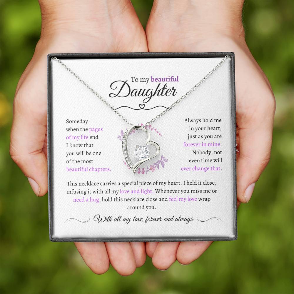 Beautiful Daughter Gift - Most Beautiful Chapter - Love Knot Necklace