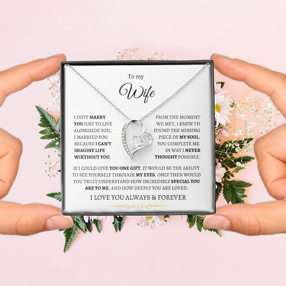 To My Wife - You Complete Me Forever Necklace