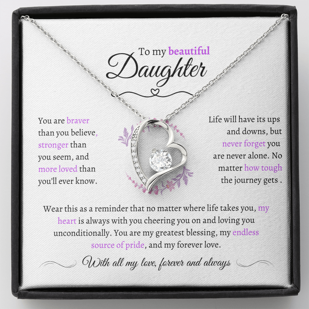 To My Daughter - A Love That Knows No Distance Necklace