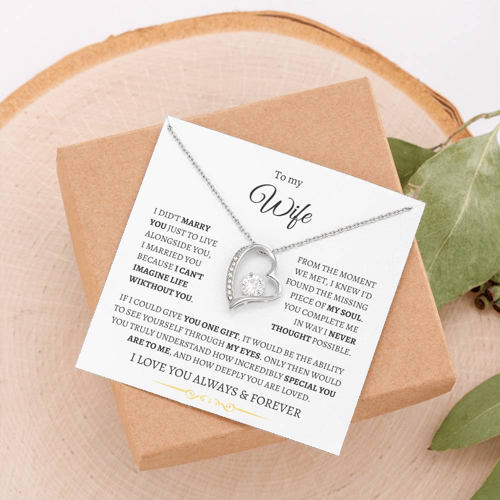 To My Wife - You Complete Me Forever Necklace