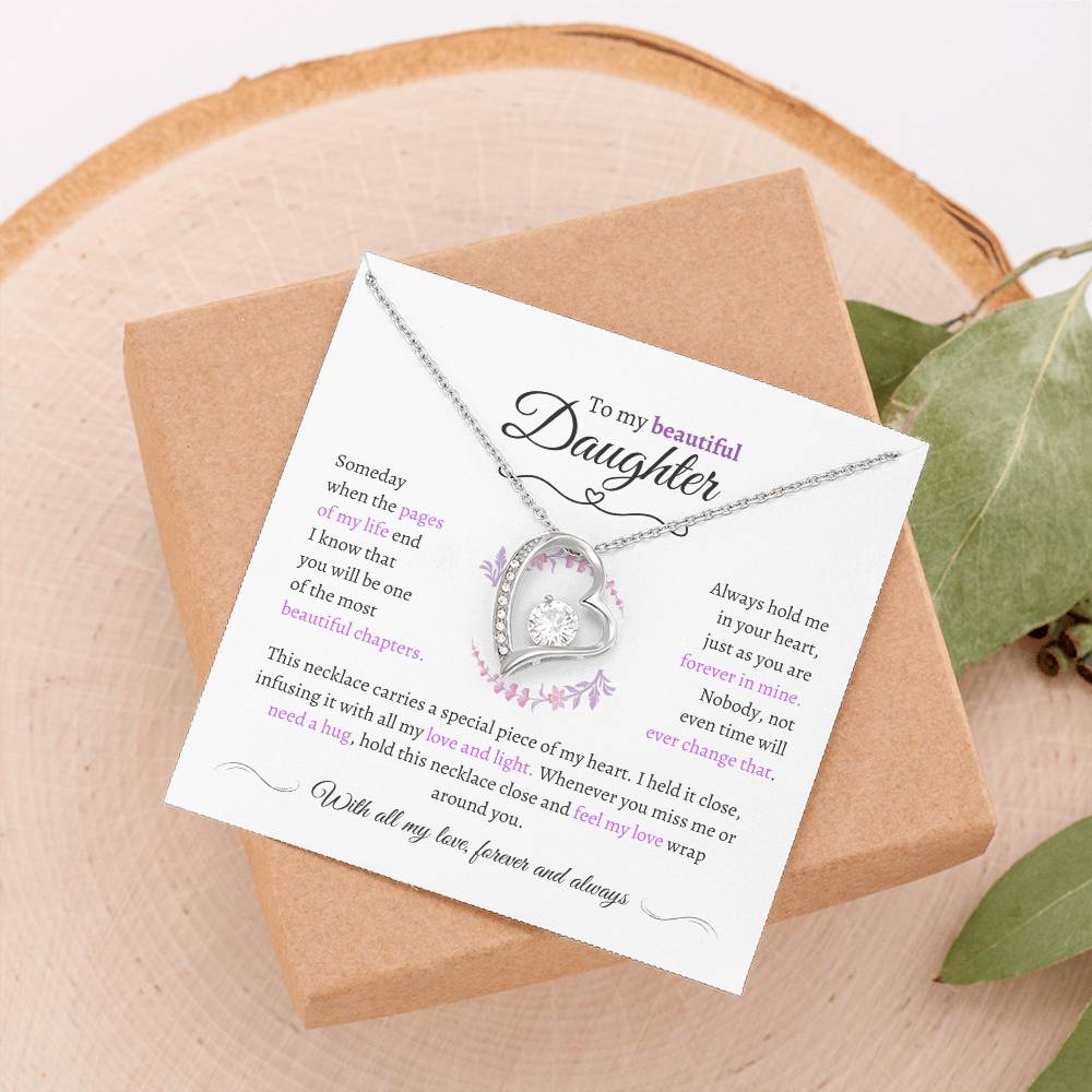 Beautiful Daughter Gift - Most Beautiful Chapter - Love Knot Necklace