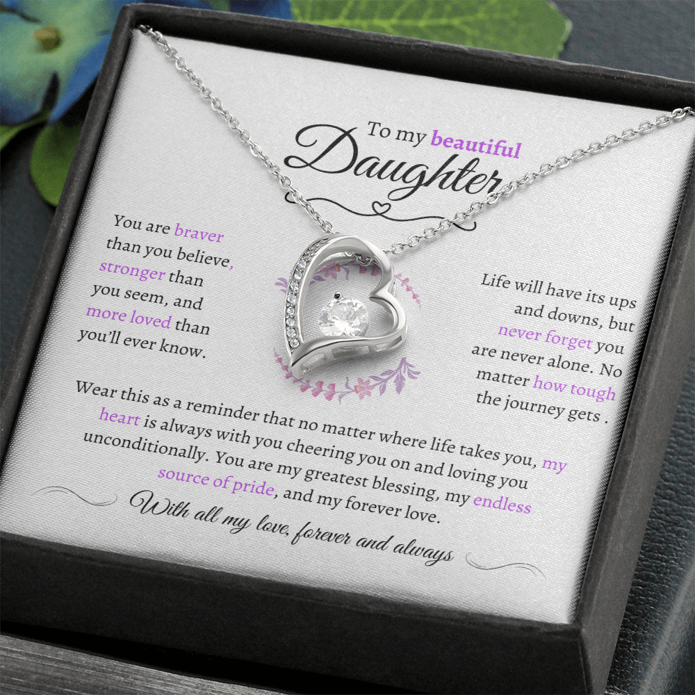 To My Daughter - A Love That Knows No Distance Necklace