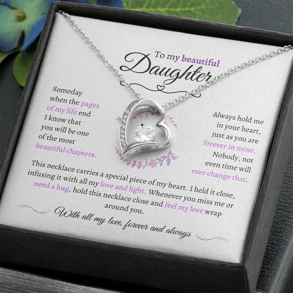 Beautiful Daughter Gift - Most Beautiful Chapter - Love Knot Necklace