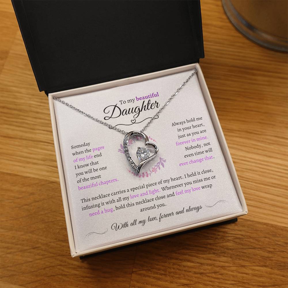 Beautiful Daughter Gift - Most Beautiful Chapter - Love Knot Necklace