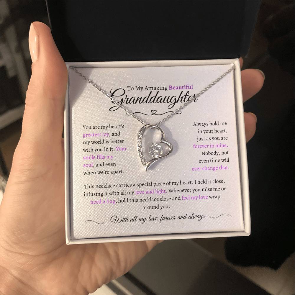 Beautiful Granddaughter Gift - Most Beautiful Chapter - Love Knot Necklace