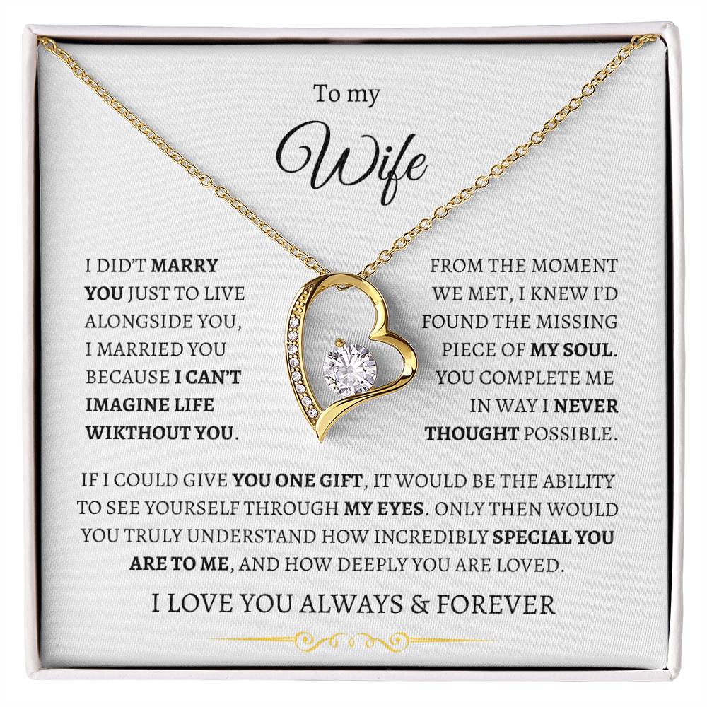 To My Wife - You Complete Me Forever Necklace