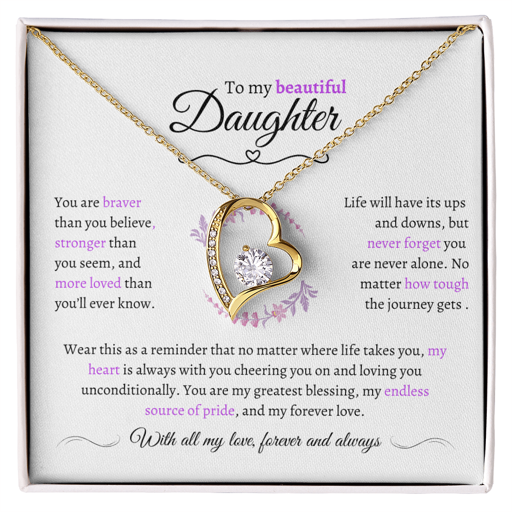 To My Daughter - A Love That Knows No Distance Necklace