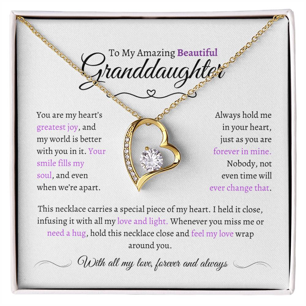 Beautiful Granddaughter Gift - Most Beautiful Chapter - Love Knot Necklace